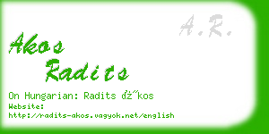 akos radits business card